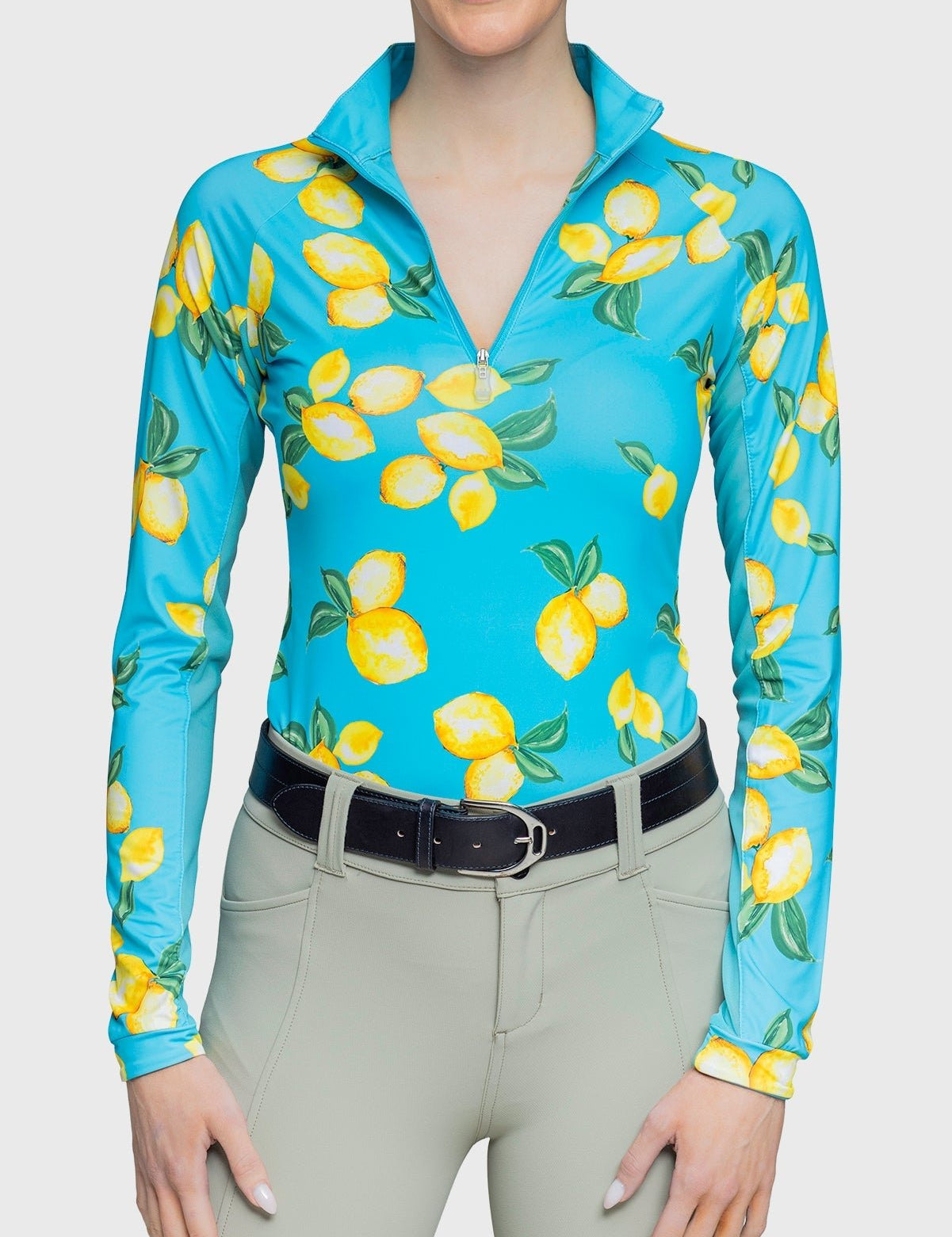 Kastel Denmark Azure Lemons Long Sleeve 1/4 Zip Sun Shirt - Kastel Denmark - Equiluxe Tack