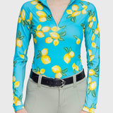 Kastel Denmark Azure Lemons Long Sleeve 1/4 Zip Sun Shirt - Kastel Denmark - Equiluxe Tack