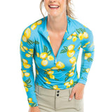 Kastel Denmark Azure Lemons Long Sleeve 1/4 Zip Sun Shirt - Kastel Denmark - Equiluxe Tack