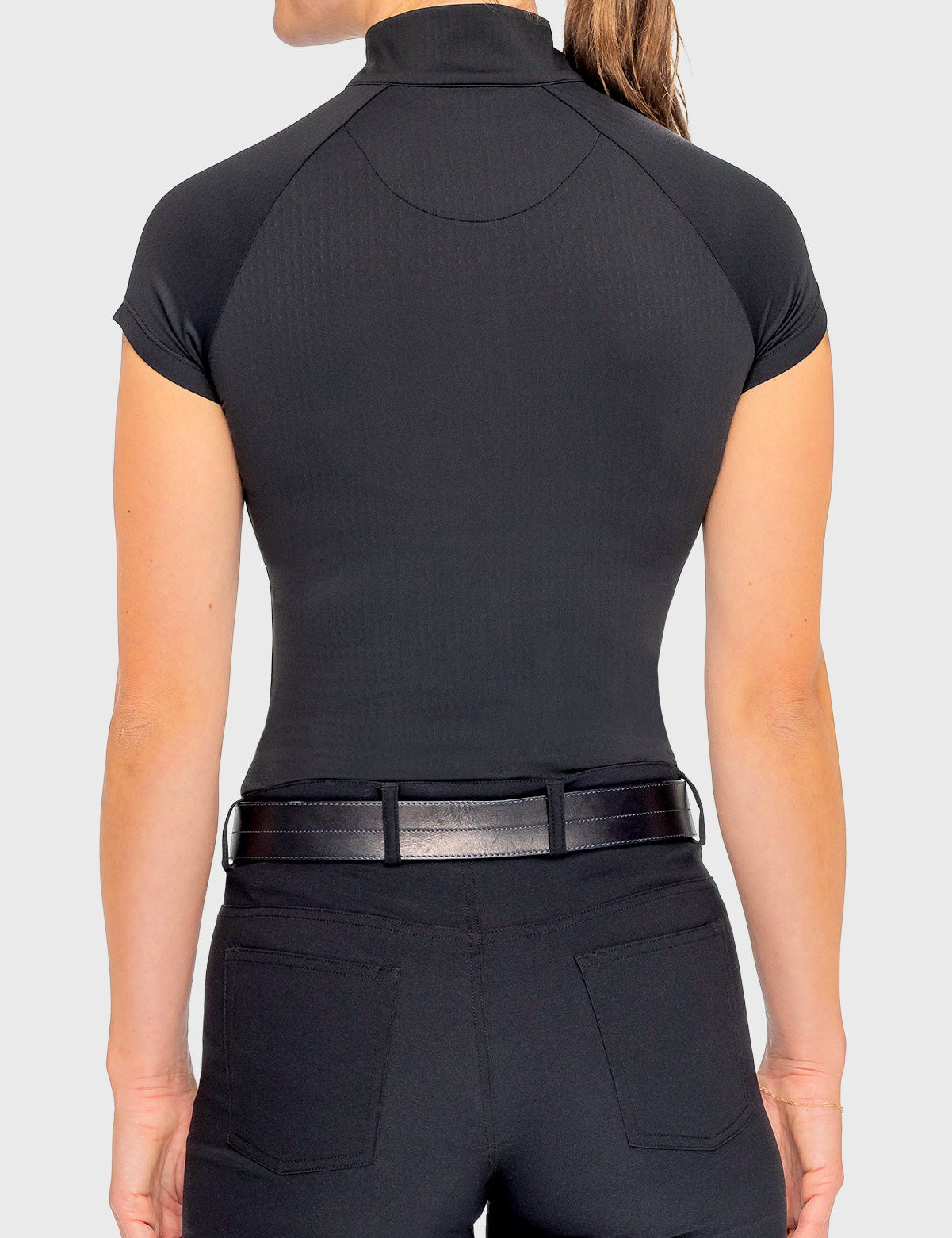 Kastel Denmark Black Cap Sleeve 1/4 Zip Sun Shirt - Kastel Denmark - Equiluxe Tack