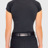 Kastel Denmark Black Cap Sleeve 1/4 Zip Sun Shirt - Kastel Denmark - Equiluxe Tack