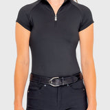 Kastel Denmark Black Cap Sleeve 1/4 Zip Sun Shirt - Kastel Denmark - Equiluxe Tack