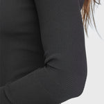 Kastel Denmark Black Crystal Zipper Ribbed Mock Neck Sweater - Kastel Denmark - Equiluxe Tack
