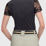 Kastel Denmark Black Galloon Lace Short Sleeve 1/4 Zip Sun Shirt - Kastel Denmark - Equiluxe Tack