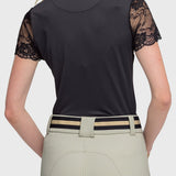 Kastel Denmark Black Galloon Lace Short Sleeve 1/4 Zip Sun Shirt - Kastel Denmark - Equiluxe Tack