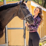 Kastel Denmark Black Modern Begonia Long Sleeve 1/4 Zip Sun Shirt - Kastel Denmark - Equiluxe Tack