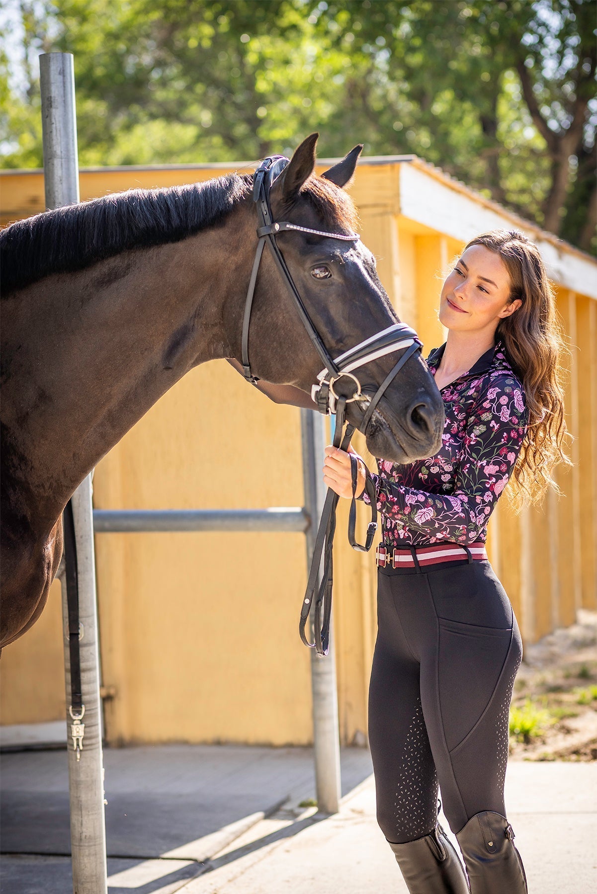 Kastel Denmark Black Modern Begonia Long Sleeve 1/4 Zip Sun Shirt - Kastel Denmark - Equiluxe Tack