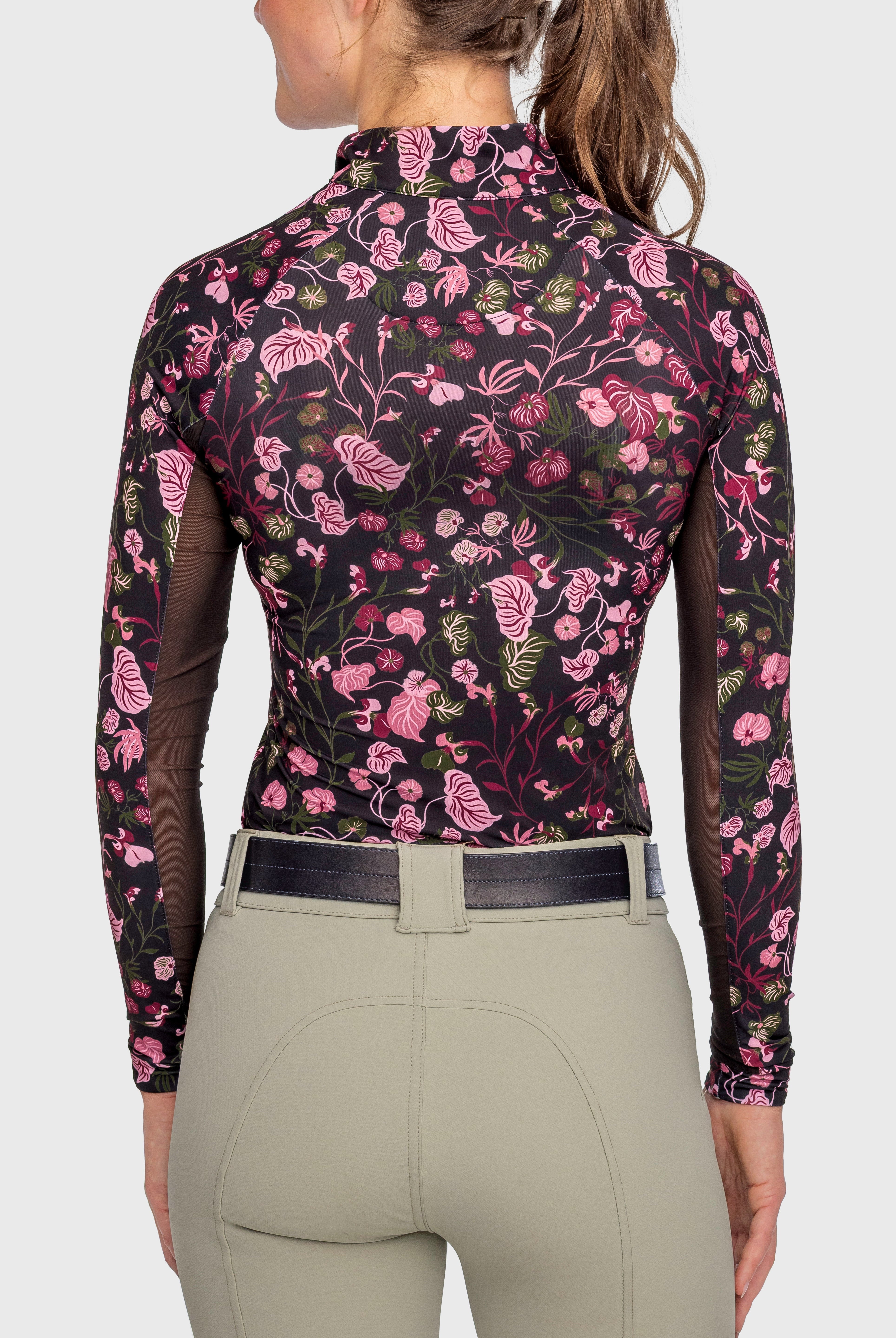 Kastel Denmark Black Modern Begonia Long Sleeve 1/4 Zip Sun Shirt - Kastel Denmark - Equiluxe Tack