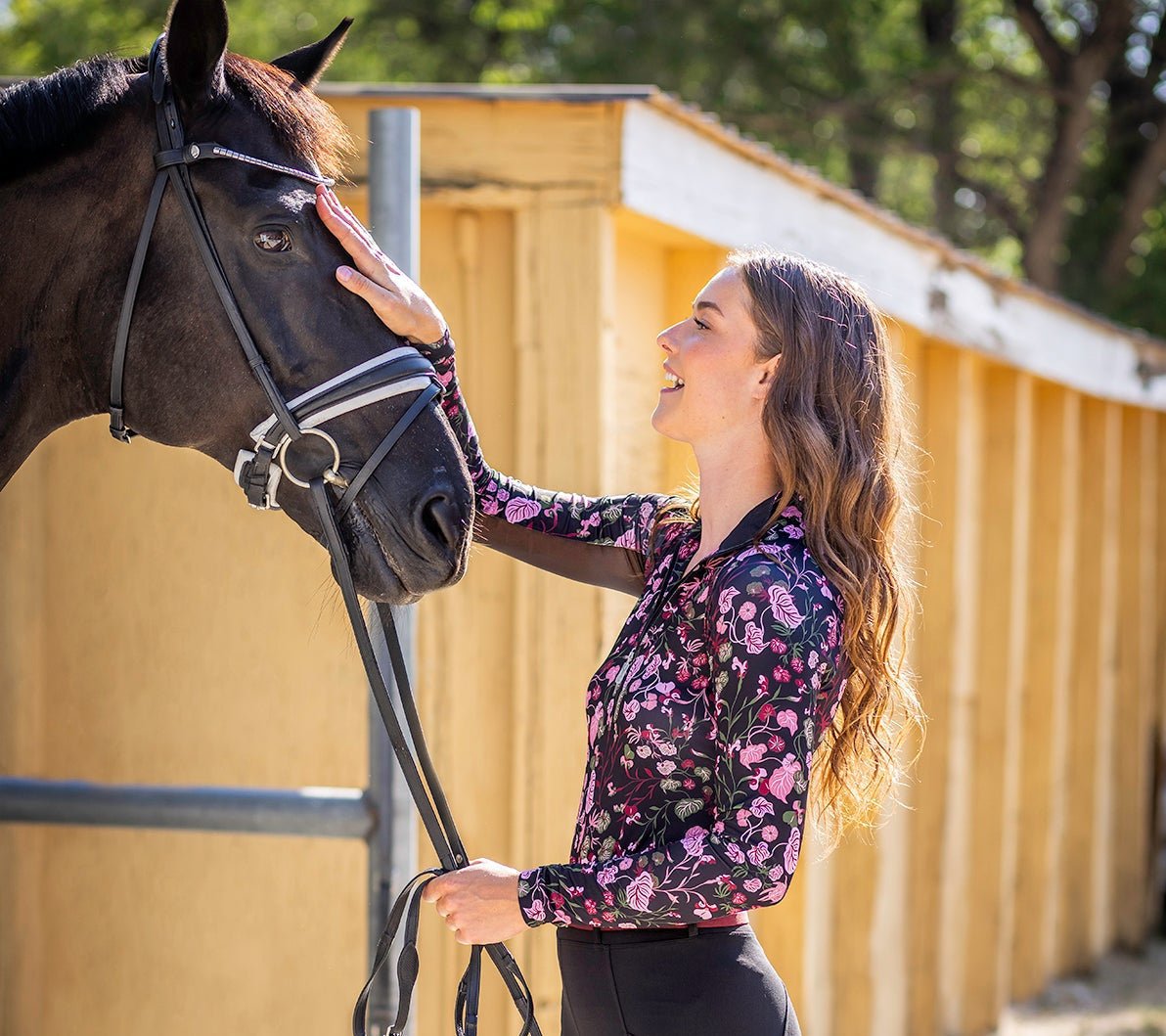 Kastel Denmark Black Modern Begonia Long Sleeve 1/4 Zip Sun Shirt - Kastel Denmark - Equiluxe Tack