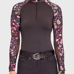 Kastel Denmark Black Modern Begonia Raglan Long Sleeve 1/4 Zip Sun Shirt - Kastel Denmark - Equiluxe Tack