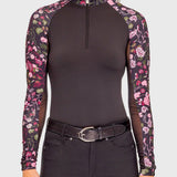 Kastel Denmark Black Modern Begonia Raglan Long Sleeve 1/4 Zip Sun Shirt - Kastel Denmark - Equiluxe Tack