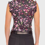 Kastel Denmark Black Modern Begonia Ruffle Tank 1/4 Zip Sun Shirt - Kastel Denmark - Equiluxe Tack