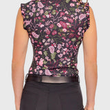Kastel Denmark Black Modern Begonia Ruffle Tank 1/4 Zip Sun Shirt - Kastel Denmark - Equiluxe Tack
