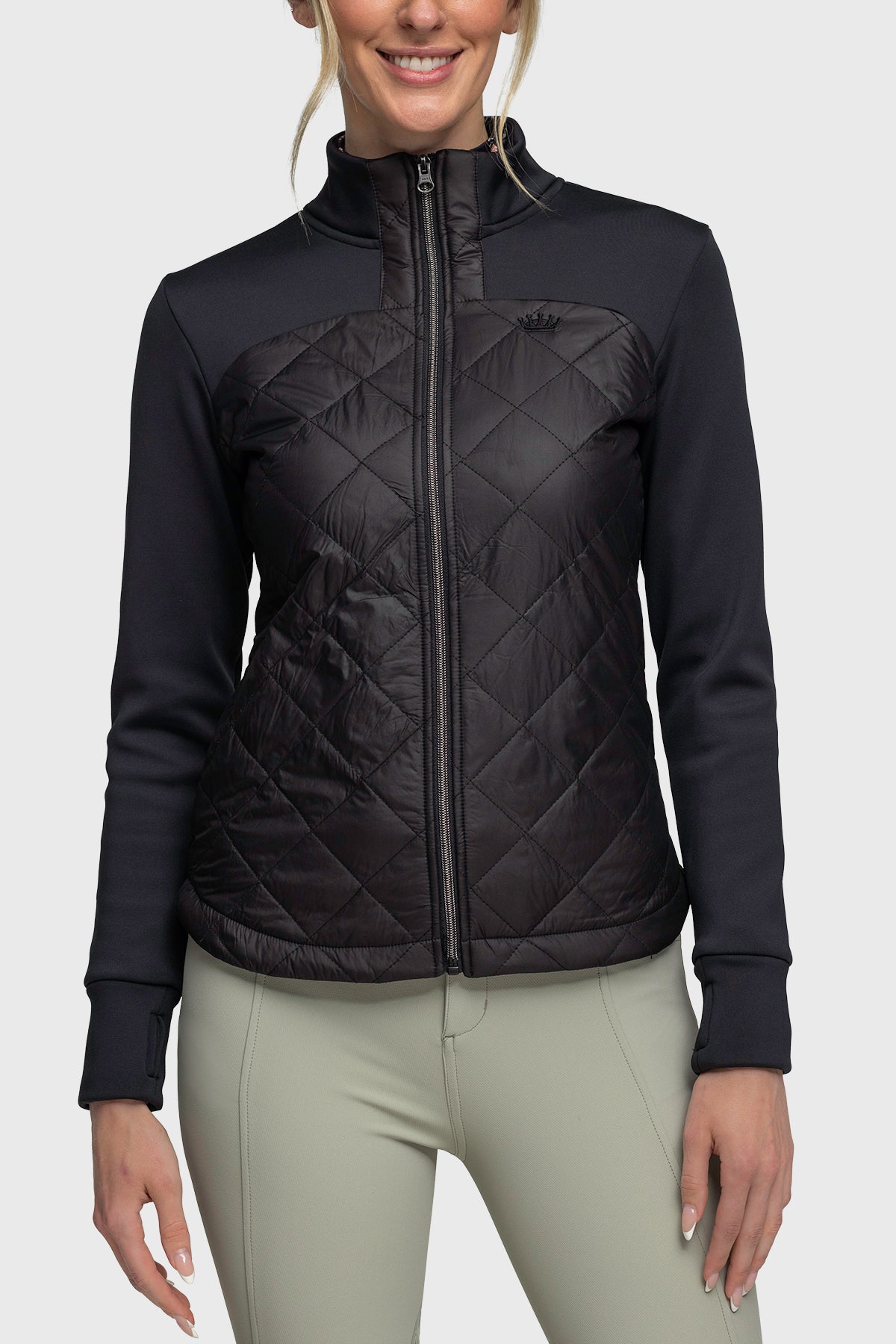 Kastel Denmark Black Quilted Front Full Zip Jacket - Kastel Denmark - Equiluxe Tack