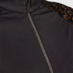 Kastel Denmark Black Scallop Lace Crystal Zip Cap Sleeve 1/4 Zip Sun Shirt - Kastel Denmark - Equiluxe Tack