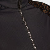 Kastel Denmark Black Scallop Lace Crystal Zip Cap Sleeve 1/4 Zip Sun Shirt - Kastel Denmark - Equiluxe Tack