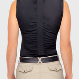 Kastel Denmark Black Solid Sleeveless Ruched Back 1/4 Zip Tank - Kastel Denmark - Equiluxe Tack