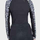 Kastel Denmark Black & White Climbing Vine 1/4 Zip Long Sleeve Raglan Shirt - Kastel Denmark - Equiluxe Tack