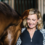 Kastel Denmark Black & White Climbing Vine 1/4 Zip Long Sleeve Raglan Shirt - Kastel Denmark - Equiluxe Tack