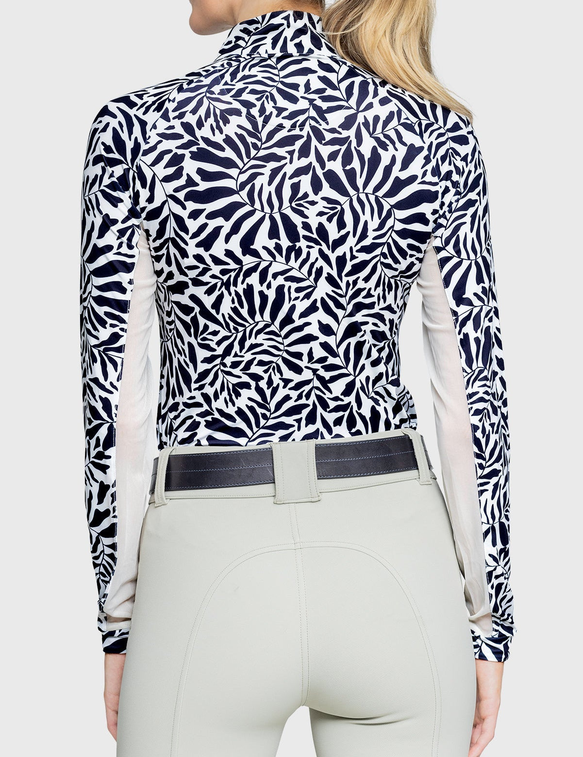 Kastel Denmark Black & White Climbing Vine 1/4 Zip Long Sleeve Shirt - Kastel Denmark - Equiluxe Tack
