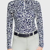 Kastel Denmark Black & White Climbing Vine 1/4 Zip Long Sleeve Shirt - Kastel Denmark - Equiluxe Tack