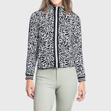Kastel Denmark Black & White Climbing Vine Full Zip Track Jacket w/Striped Trim - Kastel Denmark - Equiluxe Tack