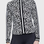 Kastel Denmark Black & White Climbing Vine Full Zip Track Jacket w/Striped Trim - Kastel Denmark - Equiluxe Tack
