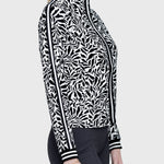 Kastel Denmark Black & White Climbing Vine Full Zip Track Jacket w/Striped Trim - Kastel Denmark - Equiluxe Tack