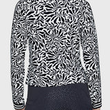 Kastel Denmark Black & White Climbing Vine Full Zip Track Jacket w/Striped Trim - Kastel Denmark - Equiluxe Tack