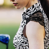 Kastel Denmark Black & White Climbing Vine Lace Shoulder Sleeveless 1/4 Sun Shirt - Kastel Denmark - Equiluxe Tack