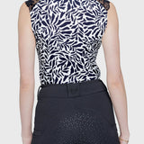 Kastel Denmark Black & White Climbing Vine Lace Shoulder Sleeveless 1/4 Sun Shirt - Kastel Denmark - Equiluxe Tack