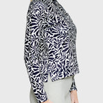 Kastel Denmark Black & White Climbing Vine ½ Zip Scuba Pullover - Kastel Denmark - Equiluxe Tack