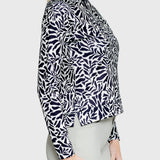 Kastel Denmark Black & White Climbing Vine ½ Zip Scuba Pullover - Kastel Denmark - Equiluxe Tack