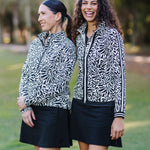 Kastel Denmark Black & White Climbing Vine ½ Zip Scuba Pullover - Kastel Denmark - Equiluxe Tack