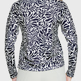 Kastel Denmark Black & White Climbing Vine ½ Zip Scuba Pullover - Kastel Denmark - Equiluxe Tack