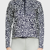 Kastel Denmark Black & White Climbing Vine ½ Zip Scuba Pullover - Kastel Denmark - Equiluxe Tack