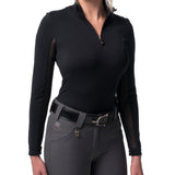 Kastel Denmark Black with Black Trim Long Sleeve Sun Shirt - Kastel Denmark - Equiluxe Tack