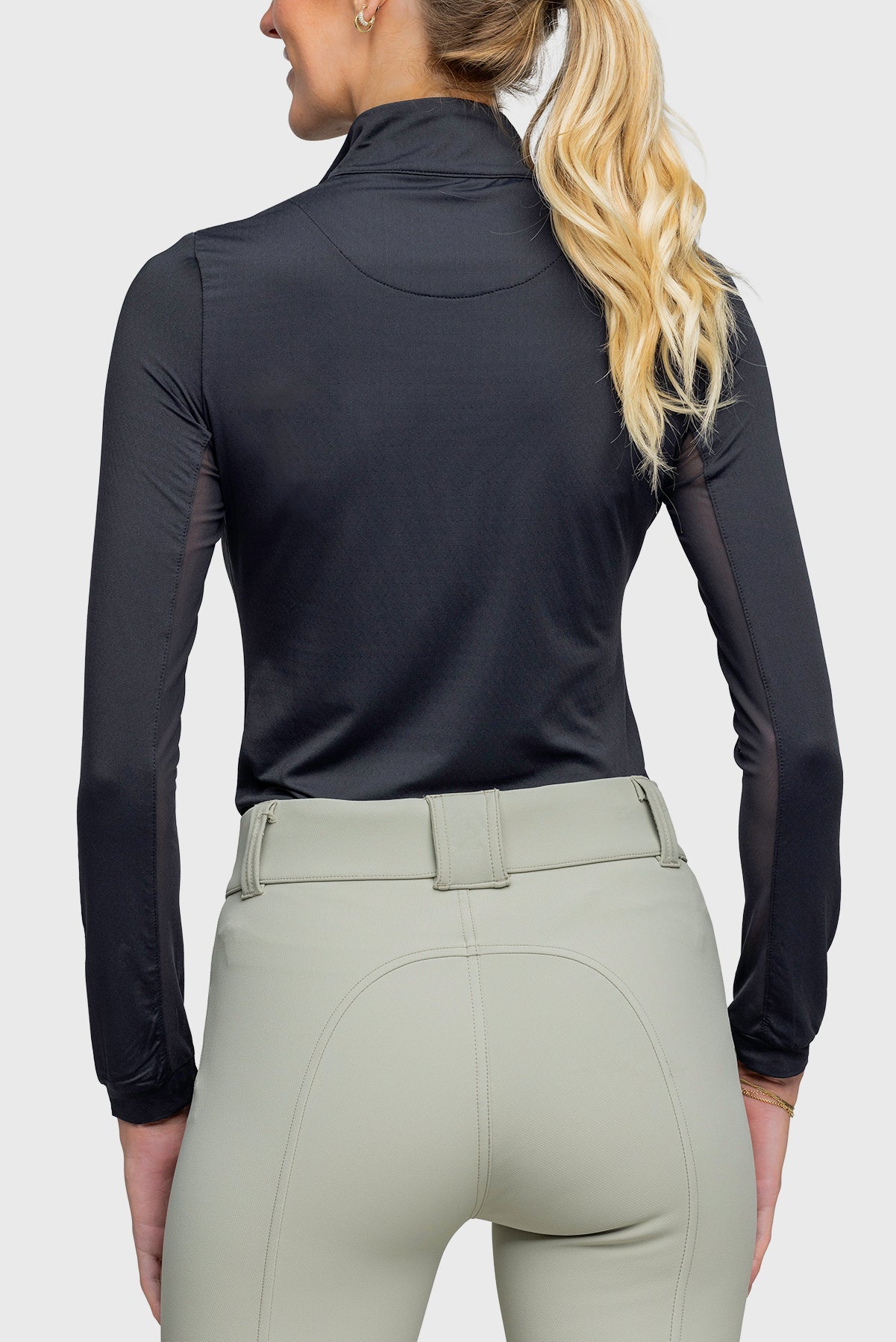 Kastel Denmark Black with Black Trim Long Sleeve Sun Shirt - Kastel Denmark - Equiluxe Tack