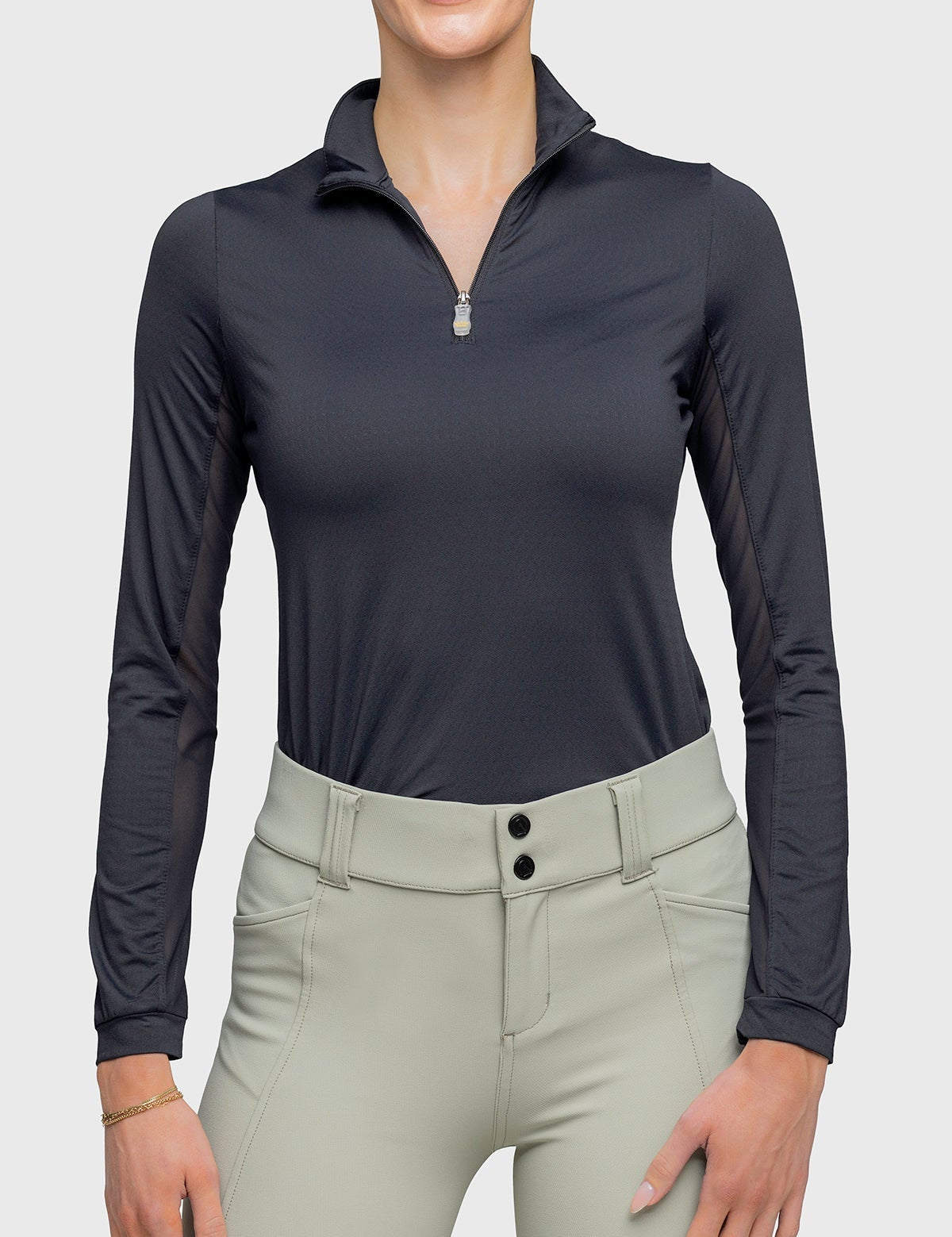 Kastel Denmark Black with Black Trim Long Sleeve Sun Shirt - Kastel Denmark - Equiluxe Tack