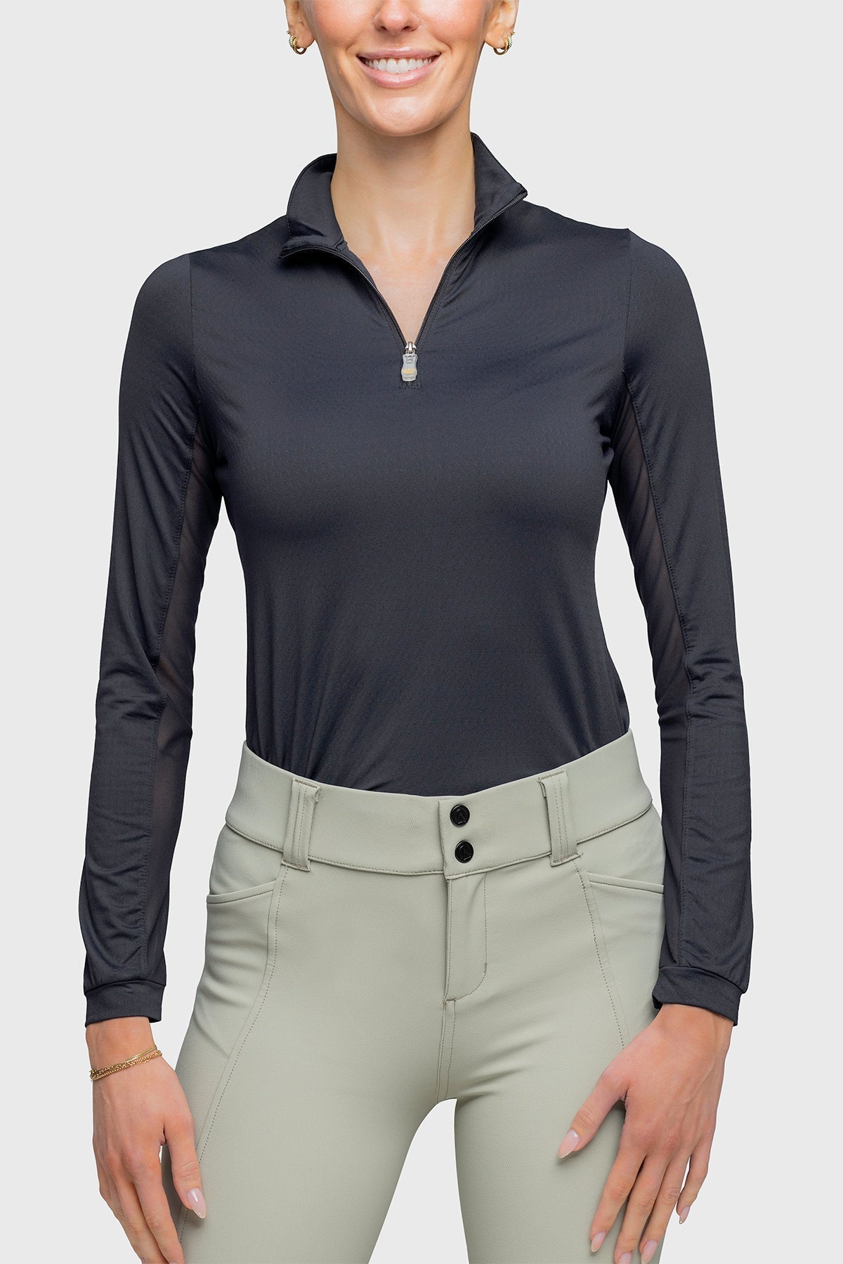 Kastel Denmark Black with Black Trim Long Sleeve Sun Shirt - Kastel Denmark - Equiluxe Tack