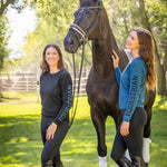 Kastel Denmark Black with Sailor Blue "Equestrian" Crewneck Sweater - Kastel Denmark - Equiluxe Tack