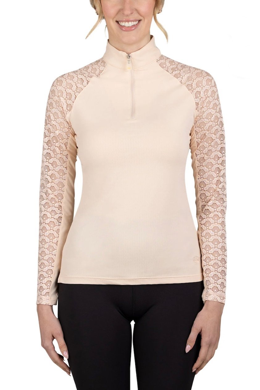 Kastel Denmark Blush Pink Lace Long Sleeve Raglan - Kastel Denmark - Equiluxe Tack