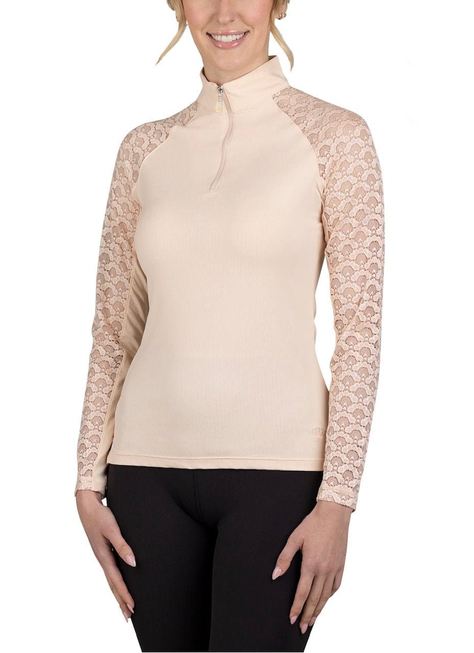 Kastel Denmark Blush Pink Lace Long Sleeve Raglan - Kastel Denmark - Equiluxe Tack