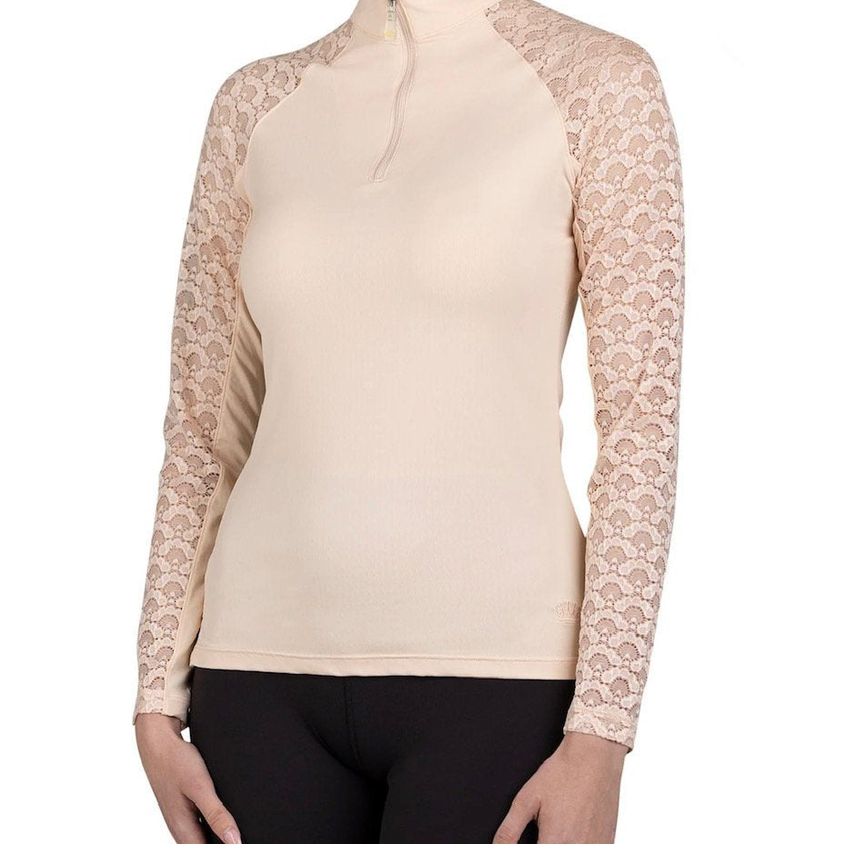 Kastel Denmark Blush Pink Lace Long Sleeve Raglan - Kastel Denmark - Equiluxe Tack