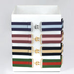 Kastel Denmark Burgundy and Blush Striped Stretch Belt - Kastel Denmark - Equiluxe Tack
