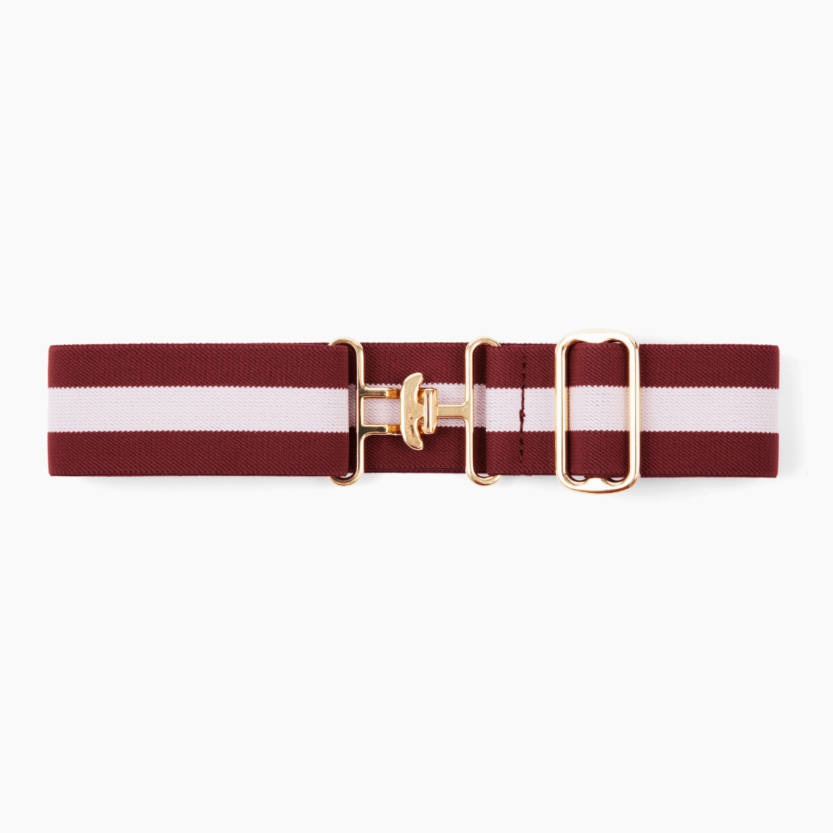 Kastel Denmark Burgundy and Blush Striped Stretch Belt - Kastel Denmark - Equiluxe Tack