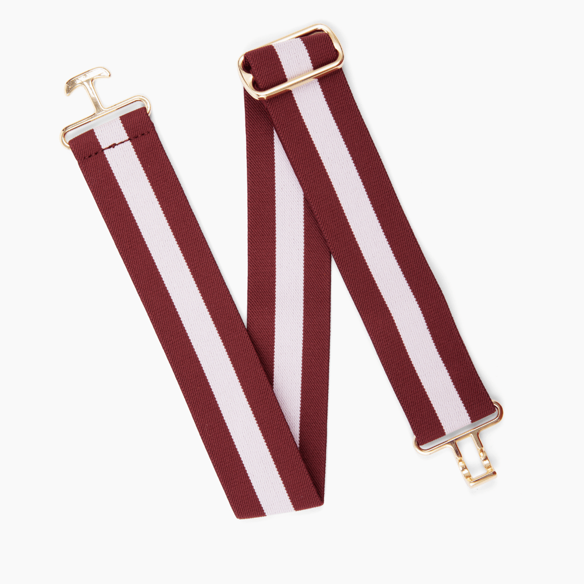Kastel Denmark Burgundy and Blush Striped Stretch Belt - Kastel Denmark - Equiluxe Tack