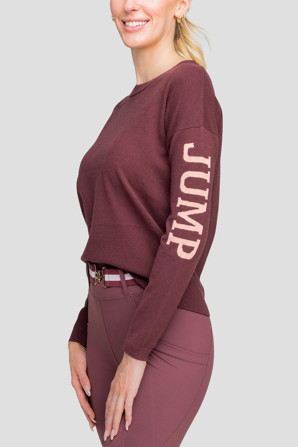 Kastel Denmark Cabernet & Rose Crewneck "Jump" Sweater - Kastel Denmark - Equiluxe Tack