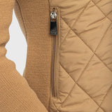 Kastel Denmark Camel Quilted Front Hooded Knit Jacket - Kastel Denmark - Equiluxe Tack