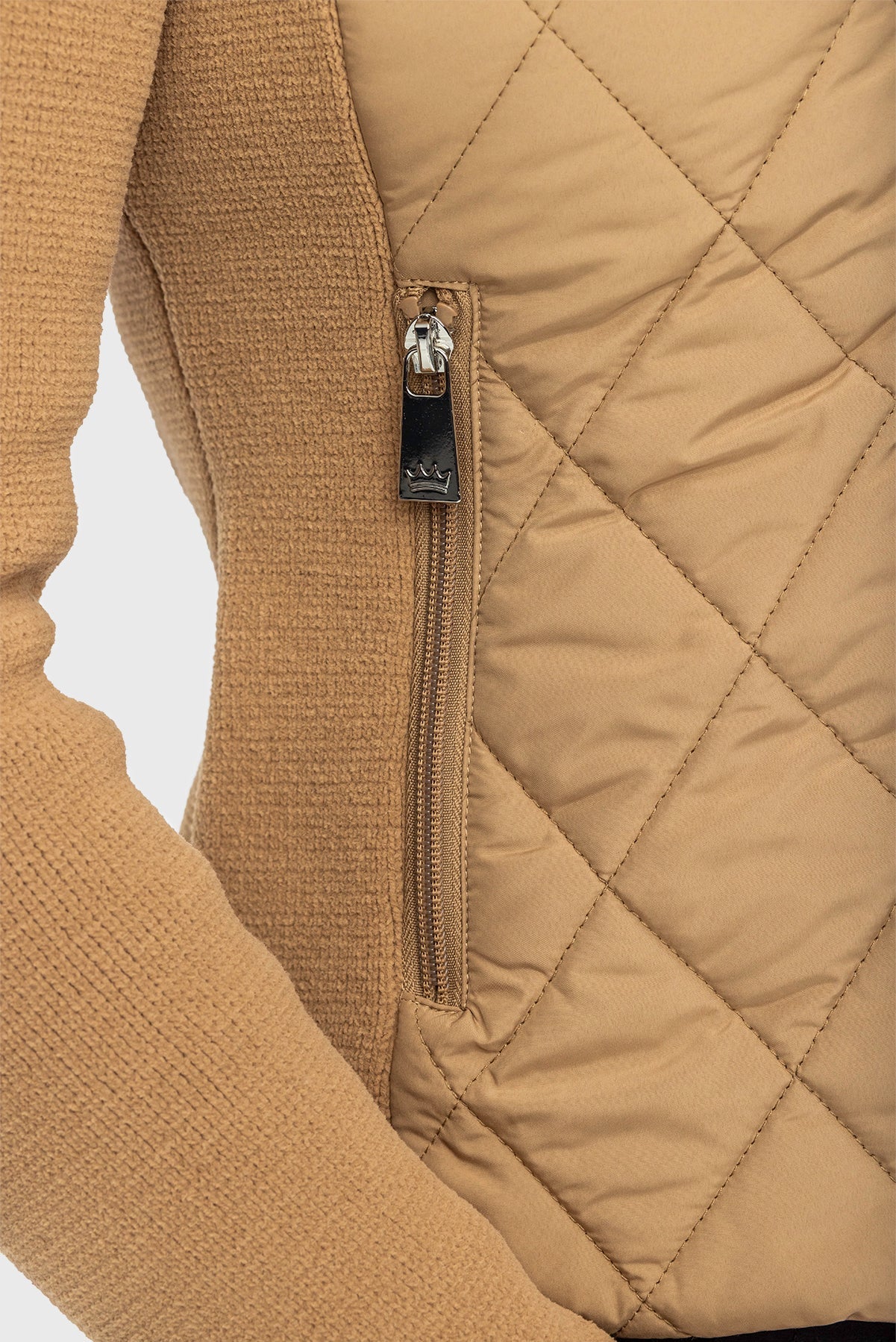 Kastel Denmark Camel Quilted Front Hooded Knit Jacket - Kastel Denmark - Equiluxe Tack